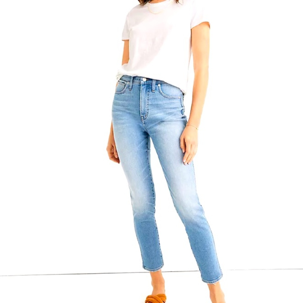 Madewell 10 inch high rise cropped skinny jeans